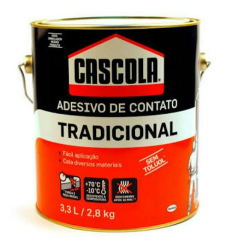 Imagem 3 de 5 de Cola Adesiva Cascola Contato Placa Forrorama 3,3 Litro 2,8kg