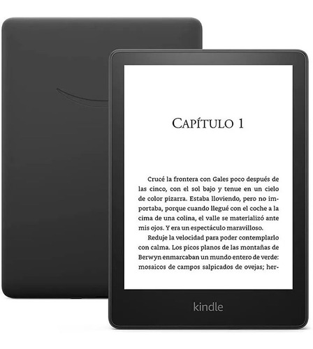 Kindle Paperwhite (8GB), pantalla de 6.8 Pul  color negro y luz calida ajustable, resistente al agua