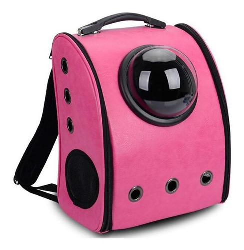 Bolsa Mochila Passeio Gato Pet Shop Cão Pet Astronauta Cor Rosa