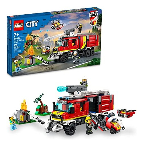 Lego City Fire Command Unit 60374, Juego De Juguetes De Cami