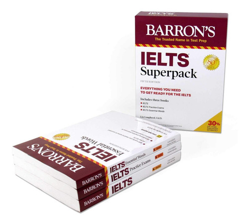 Barron's Ielts Superpack - 4 Books 2 Audio Cds, 3 Cds