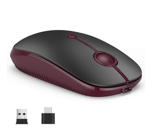 Mouse Vssoplor Inalambrico/black And Wine