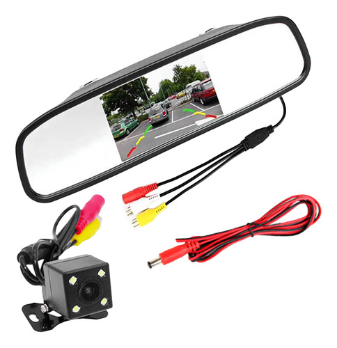 Monitor De Espejo Retrovisor De Coche De 4,3 Pulgadas Para D