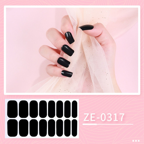 Juego De Pegatinas Para Uñas En Tiras (ze0328) Para Uñas Uv