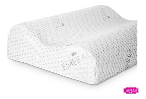 Almohada Emerald Viscoelástica Cervical Sense Luxury Premium Color Blanco