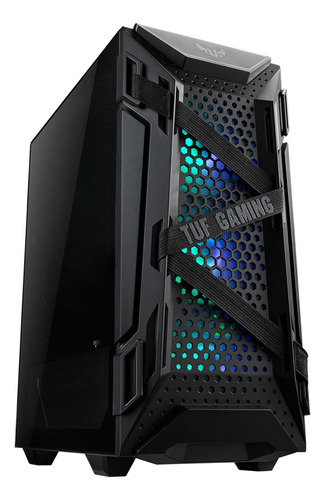 Gabinete Asus Tuf Gaming Gt301 Rgb Cristal Templado Atx Color Negro