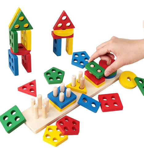 Montessori Stacking Toy Set For Toddlers 1, 2 And 3 Years O.