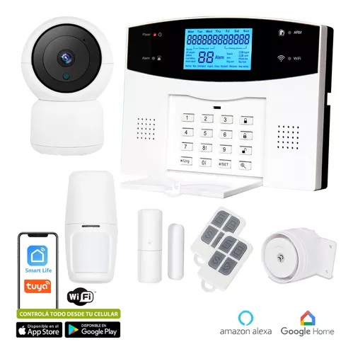 Kit Alarma Inalambrica Camara Wifi Gsm Celular Casa App Sms