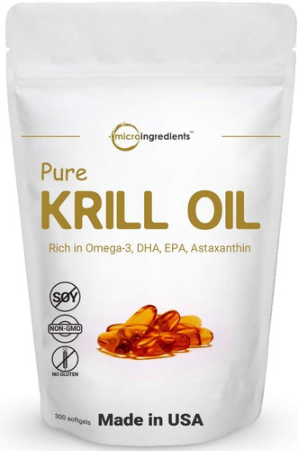 Krill Oil 300 Caps Blanda Omega 3 Astaxantina Y Fosfolipidos