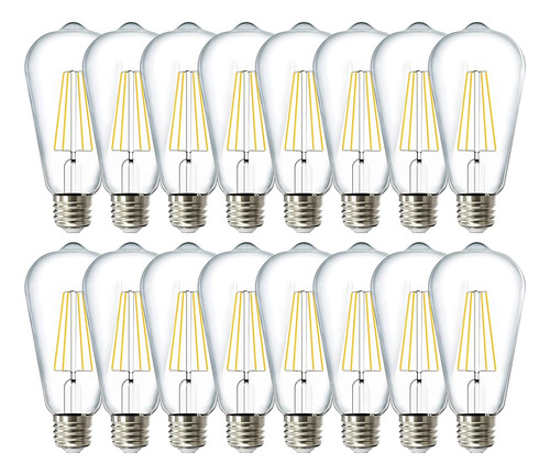 Sunco 16 Pack Vintage Led Edison Bombillas 60w Equivalente 8