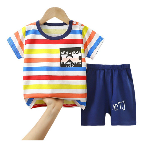 Conjunto Bebes Niño Short Traje Para Bebe Playera Verano