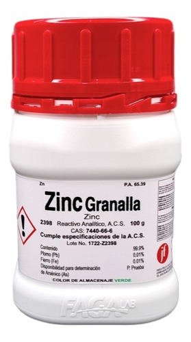 Zinc Granalla R. A. De 100 G Fagalab
