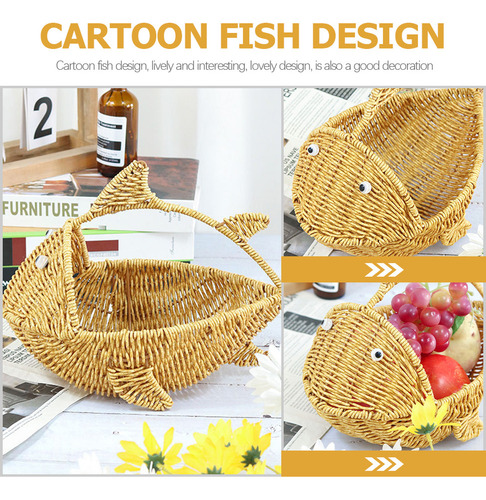 Sd Cesta De Armazenamento De Peixes De Desenho Animado E