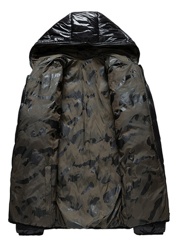 Jaqueta Masculina Flight Suit, Gola Reversível Com Capuz No