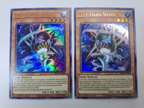 Set Right + Left Hand Shark Brol-en049 Secret Rare Yugioh 