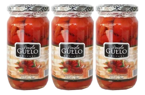 Pimiento Aji Morron Agridulce Gullo En Trozos 330g Pack X3