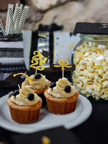 A 48 Piezas De Adornos Para Cupcakes De Graduación De 2025