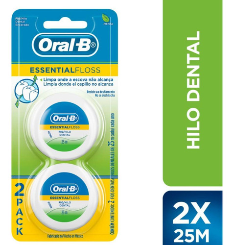 Hilo Dental Oral B Essential Floss X2 Un 25 M C/u 