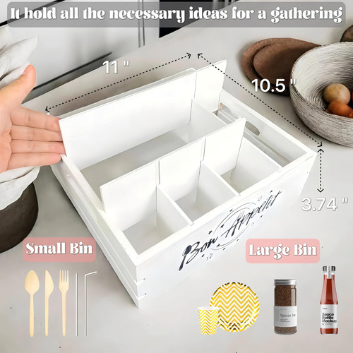 Soporte Para Utensilios De Madera Para La Fiesta 4 In1 - Dis