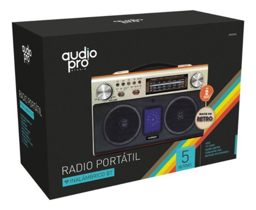 Radio Retro Portatil Bluetooth-fm-usb-sd Recargable.