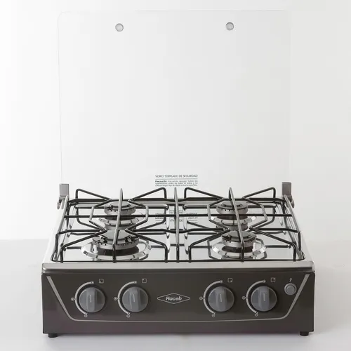 Estufa De Mesa Avellana V Gas Propano Plata Haceb Color Plateado Tipo De Conexión Gas Envasado 110v