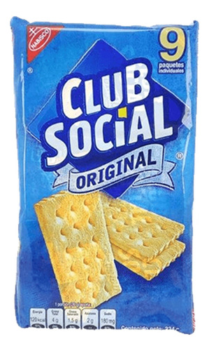 Galletas Club Social Original Paquete X 9 Unidades