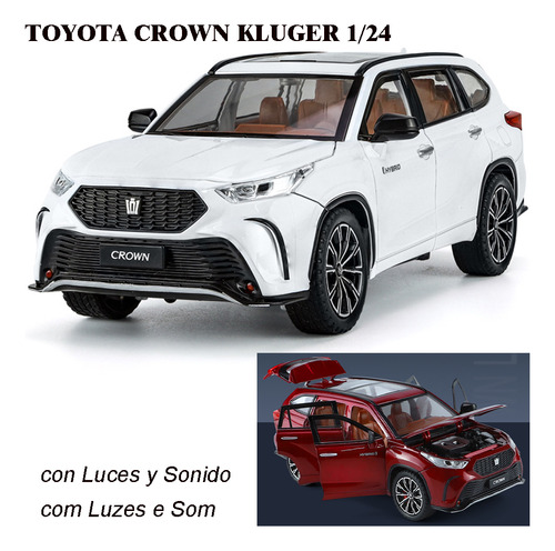 Toyota Crown Kluger Miniatura Metal Coche Con Luz Y Soni [u]