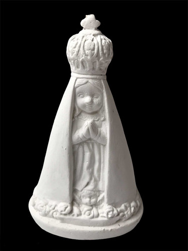 3 Nossa Senhora Aparecida Baby 15cm Gesso Branco Top