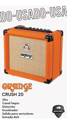 Amplificador Orange Crush 20l Para Guitarra De 20w Usado
