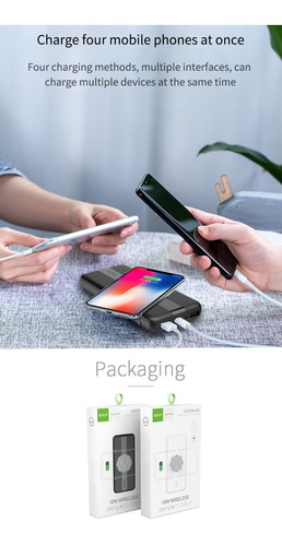 Imagen 9 de 10 de Power Bank Batería Inalámbrica Cargador Celulares Rapido Pro