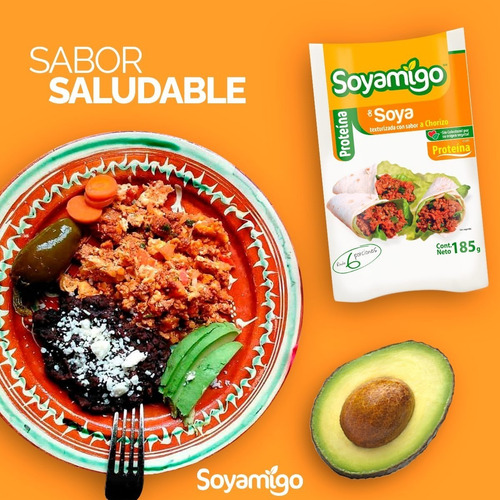 Soya Sabor Chorizo | 185g Por Paquete | Soyamigo