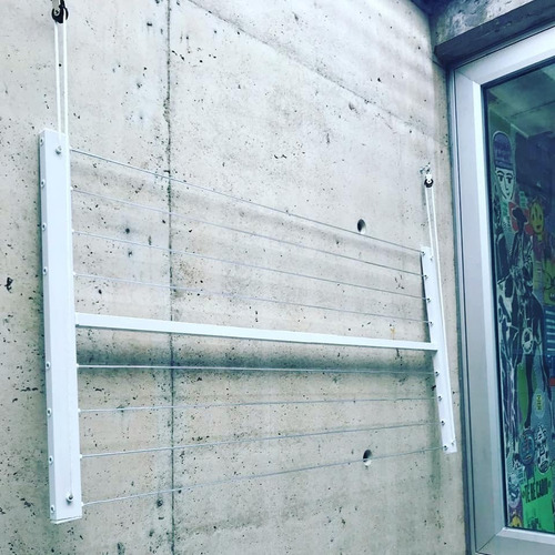 Imagen 7 de 10 de Tendedero De Retráctil Plegable Höllsen Para Sabanas