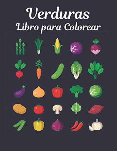 Libro Para Colorear Verduras: Hermosos Diseños De Verduras I