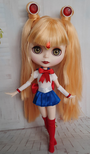 Muñeca Nueva Sailor Moon En Base Blythe Tbl Videri #007 (Usado)