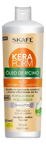 Shampoo Keraform Óleo De Rícino 500ml Skafe