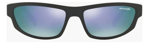 Lentes De Sol Arnette Lostboy Espejeado Negro Para Hombre Lente Azul Acero