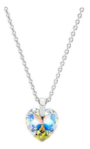 Collar Para Mujer Con Cristal Corazón Swarovski Aurora Borea