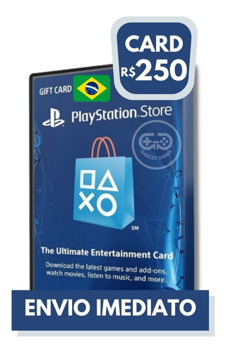 Imagem 1 de 2 de Cartão Playstation Card Psn R$250 Reais Br Brasil Brasileira