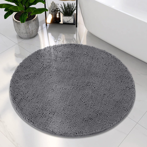 Homeidea Alfombra Redonda Baño Antideslizante 3 Pie Lavabl