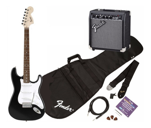 Pack Squier Fender Guitarra Electrica Strat Con Amplificador