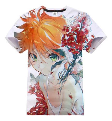 Camiseta Informal De Moda Anime The Promised Neverland 3d