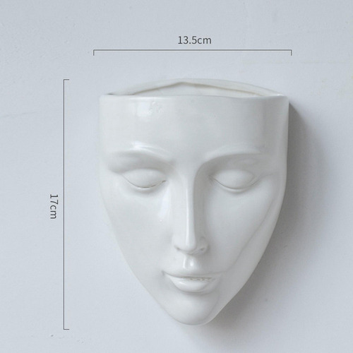 Jarra De Pared Con Cabeza Decorativa Facial.
