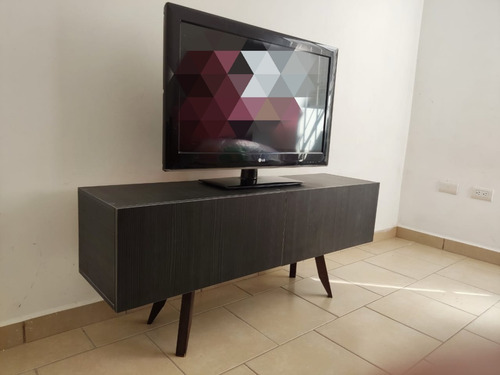 Mueble Mesa Para Tv Estilo Nórdico 120 Cm Puertas Rack Tv