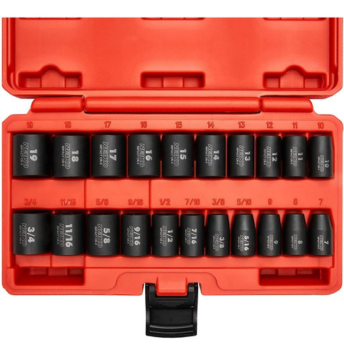 Neiko A / Drive Sae And Metric Impact Socket Set |