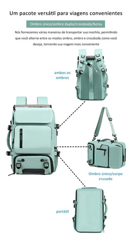 Mochila Executiva 16 Polegadas Bolsa Multifuncional Notebook Usb Wicopet Mochila Viagem