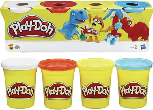 Play Doh 4 Latas Masa 448g Diseños Aleatorios