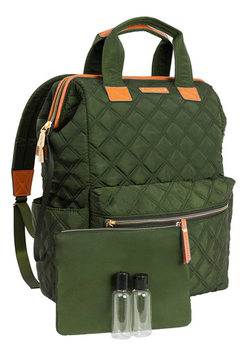 Joan & David - Mochila Acolchada De Nailon, Jdb-verde Cazad.