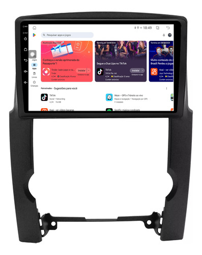Multimidia Sorento 09/12 9p Android 13 Carplay 2gb 64gb
