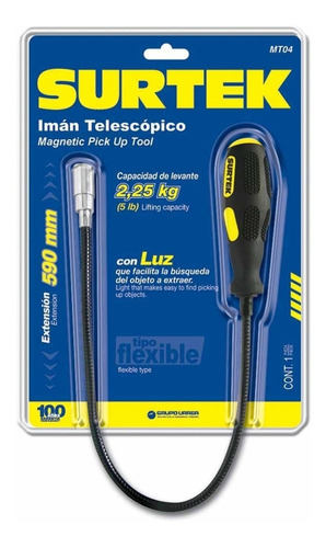 Telescopica Levantador Magnético Con Luz 2kg Surtek