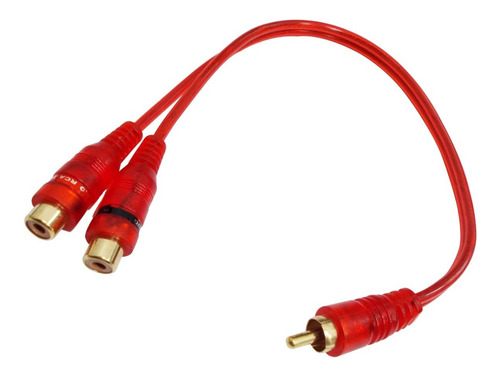 Imagen 1 de 2 de Cable Derivador Y 1 Rca Macho A 2 Hembras Calidad Premium